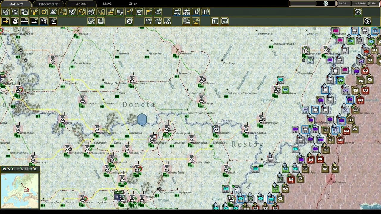 T134 War in the East 2, 1941 Multiplayer, vs Nightwarrior