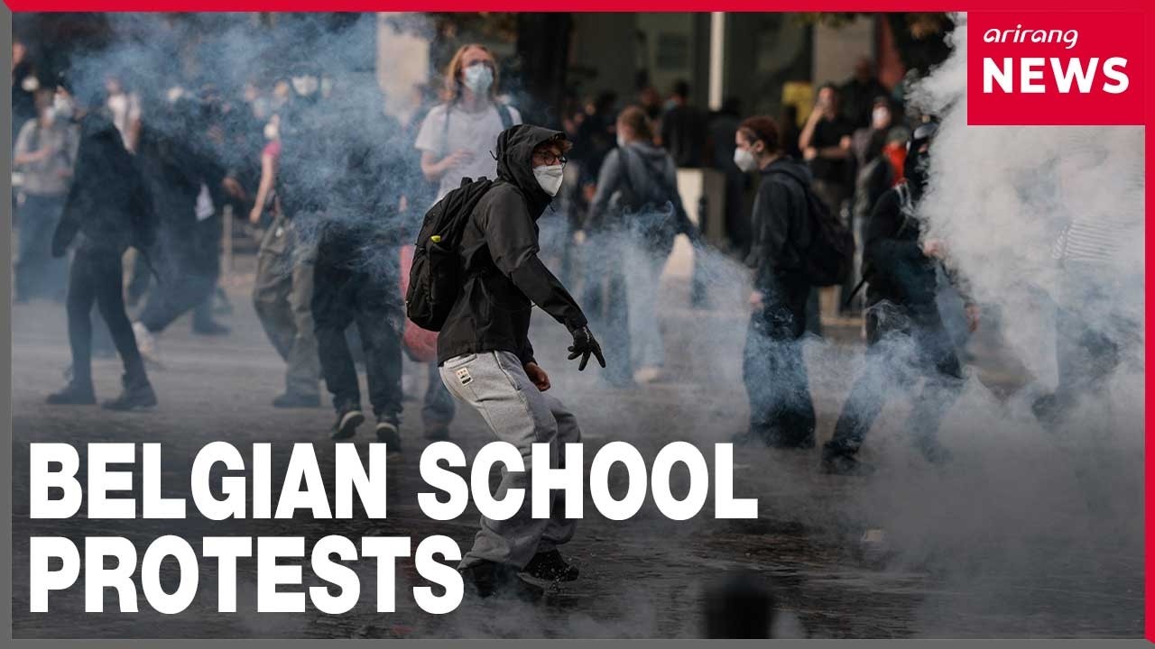 Student protests spread to Belgium