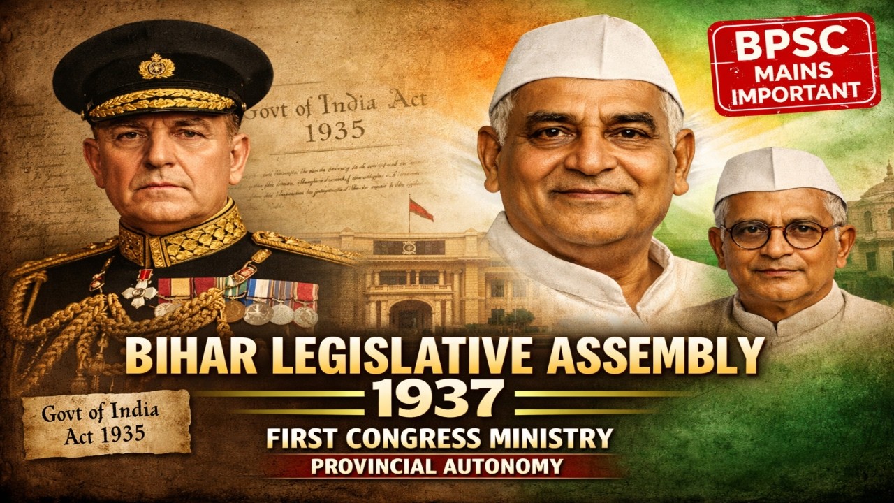 1937 Election in Bihar | Provincial Autonomy | Govt of India Act 1935 | BPSC