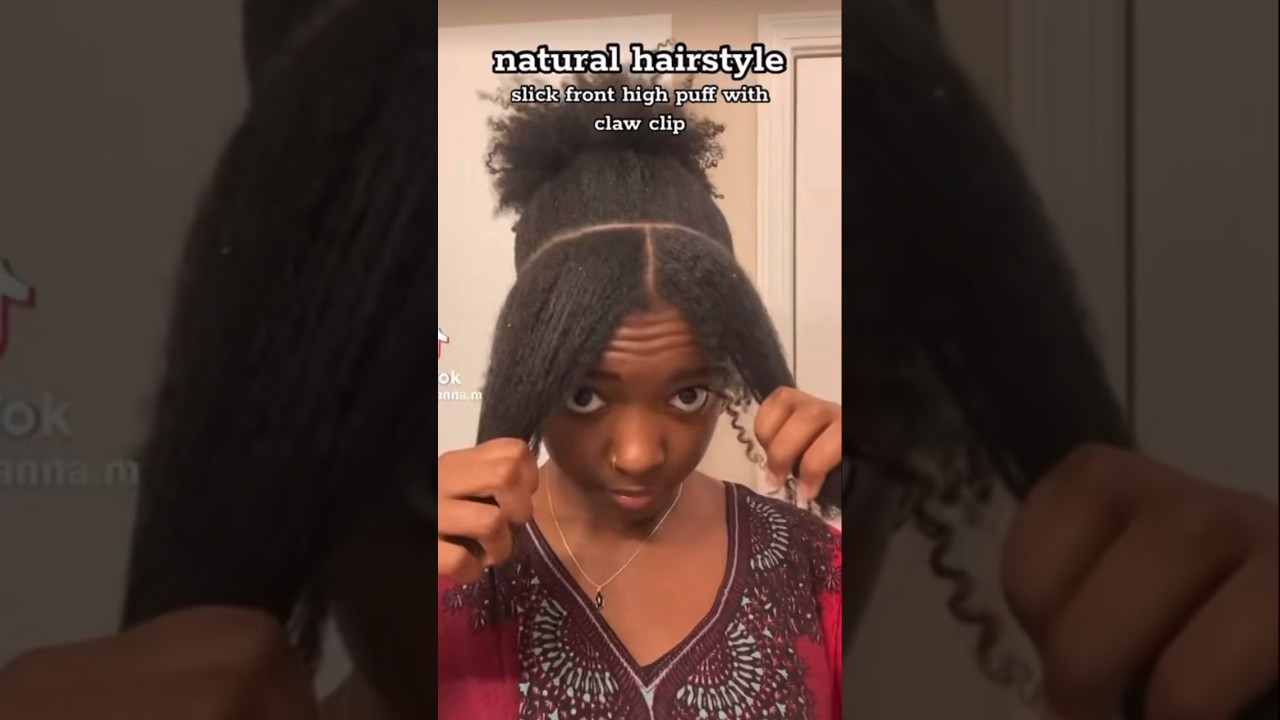 Cute Claw clip hairstyles for short 4c hair #shorts #naturalhairdreams #naturalhairstyles