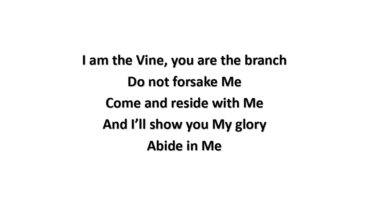 Abide In Me (lyrics) - Andrew Marcus