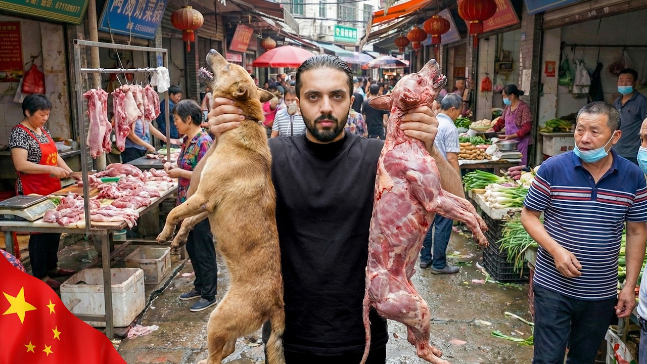 دخلت السوق الوحيد لبيع لحوم الكلاب 🔞 (لا تتفرج وانت تاكل 😱)