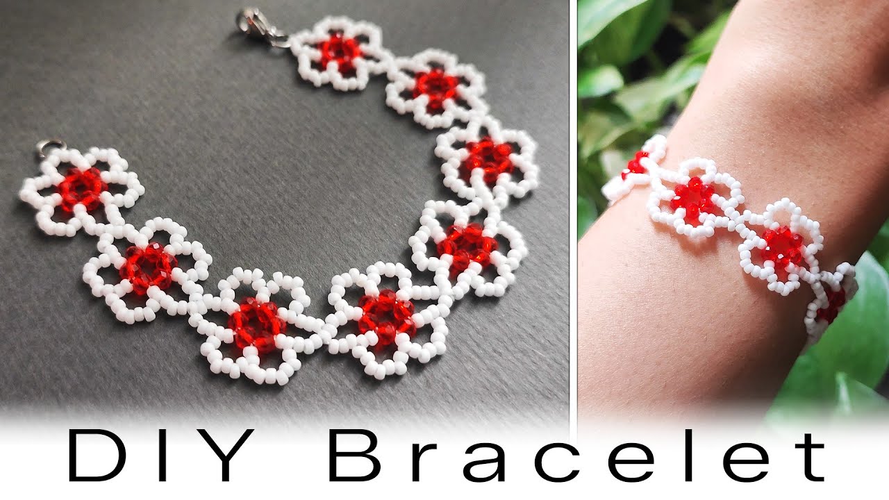 Easy Beaded Flower Bracelet Tutorial | Simple & Beautiful DIY Jewelry