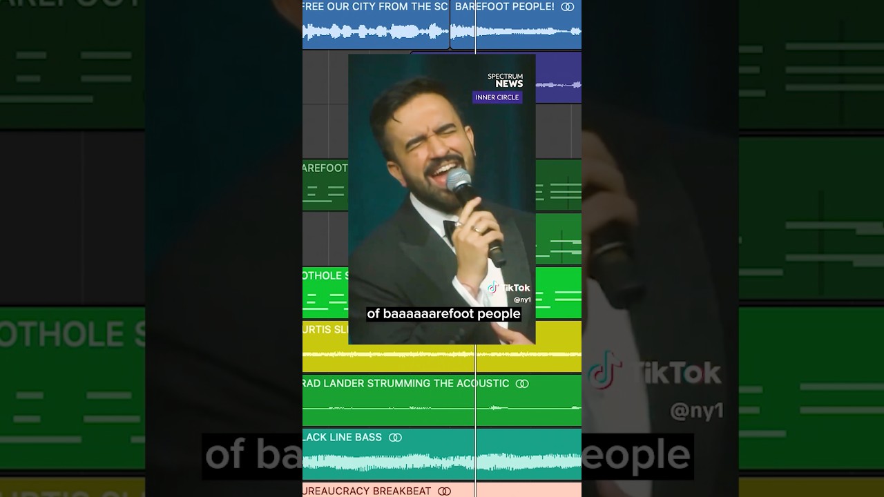 Auto-Tune Zohran Mamdani vs. Barefoot People, but he auto-tuned himself so we just need to produce h