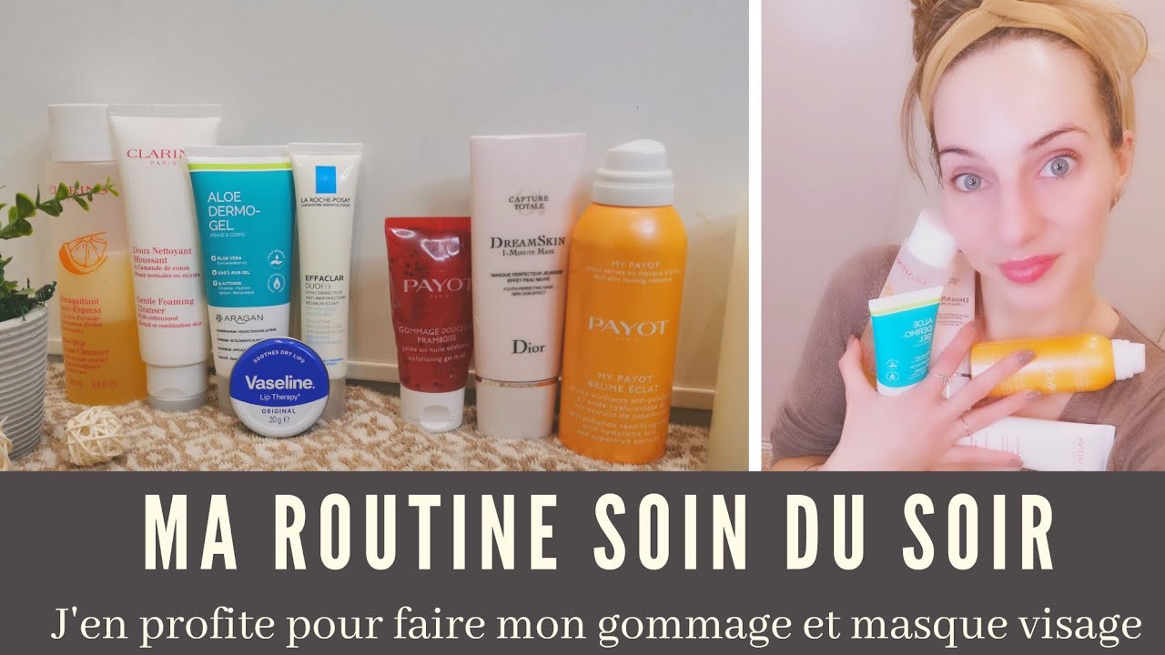 Ma routine soin du soir et j'en profite pour faire mon gommage et masque visage 🤗☺️🧖‍♀️🛀