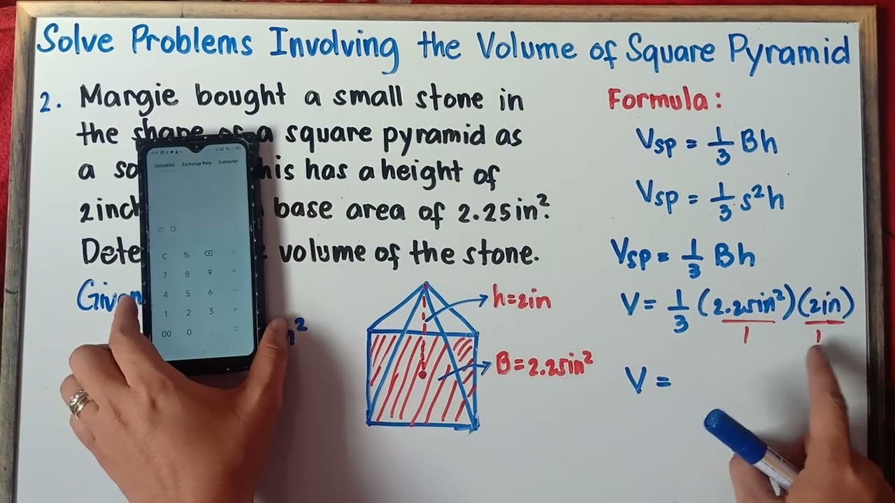 Solve Problems Involving Volume of Square Pyramid | Grade 7 | Matatag Curriculum |