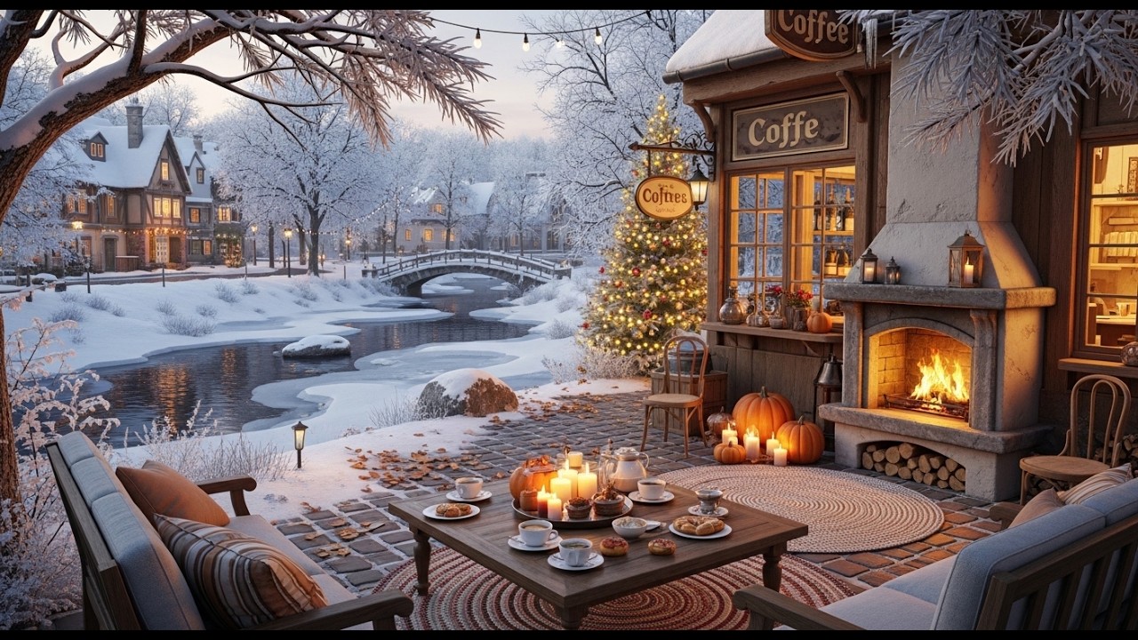 Relaxing Winter Jazz ❄ Cozy Coffee Shop Ambience for Stress Relief, Focus and Calm Mornings