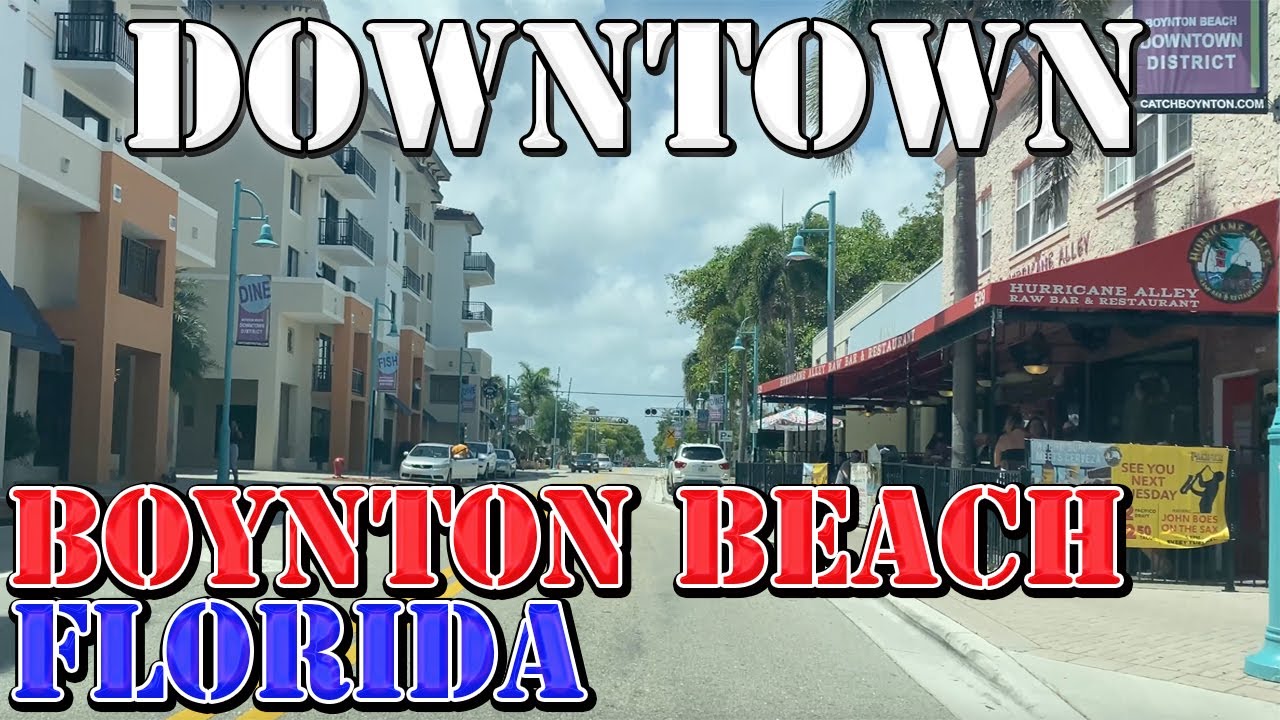 Boynton Beach - Florida - 4K Downtown Drive
