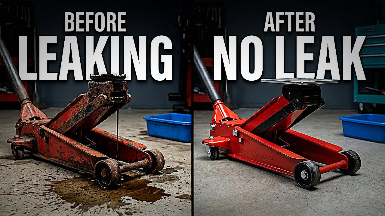 Leaking Rusty Floor Jack → Smooth Lift Again (Seal Rebuild + No-Leak Test) | Restoration Process
