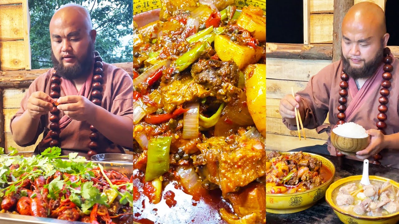 mukbang | grilled crocodile | Garlic Crawfish | chinese food | cooking videos | village cooking