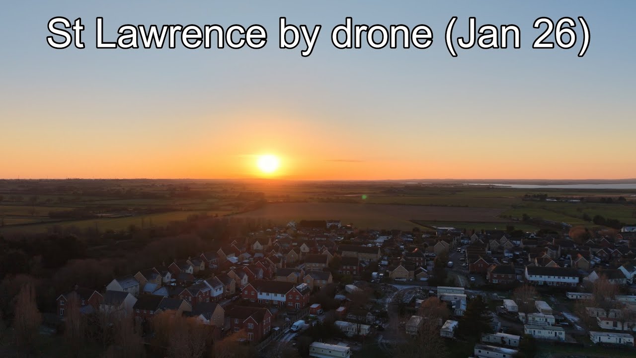 St Lawrence Bay, Maldon, Essex by drone in January 2026