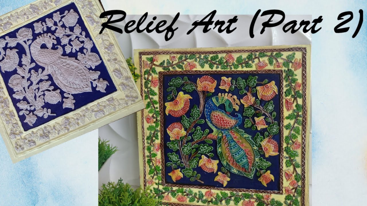 Relief Art (Part 2) | Persian Art | Marble Clay Art | Cone Work 3d Clay Work