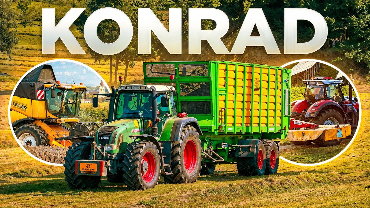 Konrad Ernte 2025 🌾| Mähen, Häckseln & Pressen mit Feichtelbauer & Kircher Peter