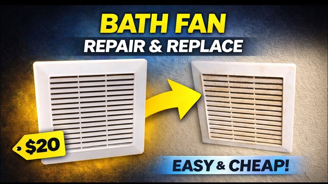 BATHROOM FAN NOT WORKING - EASY FIX (How To Replace The Fan Motor Assembly)👍NUTONE 690 997 696 696N