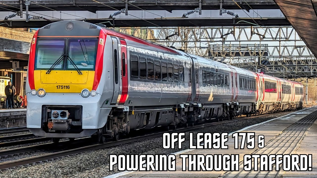 OFF LEASE Class 175s powering through Stafford! 14/12/23