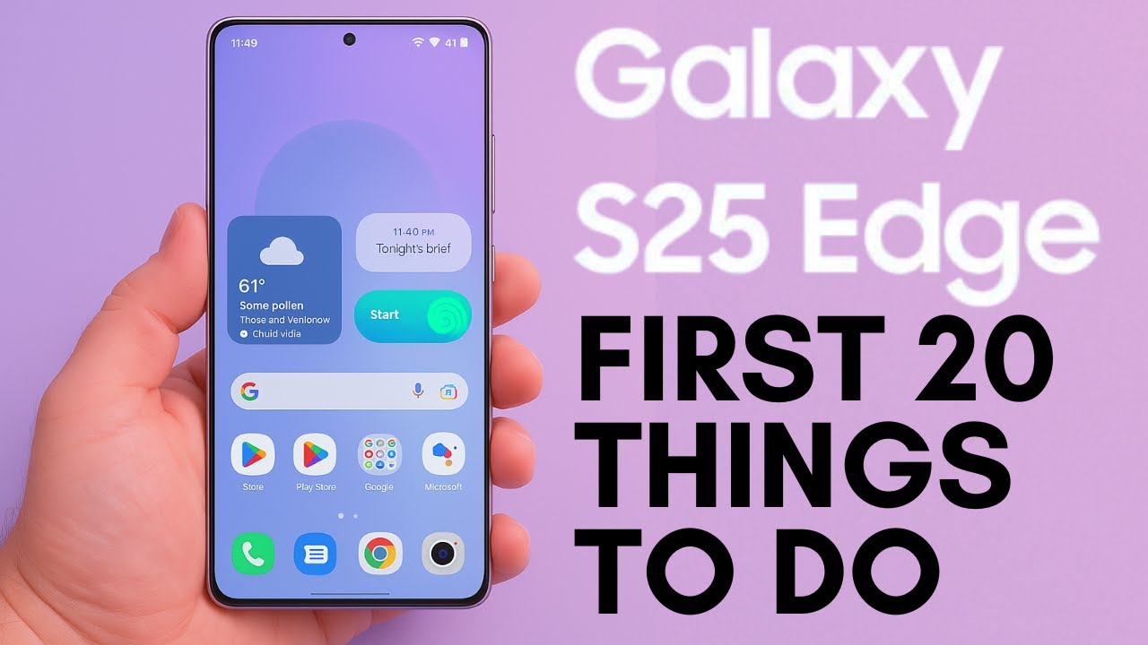 Samsung Galaxy S25 Edge First 20 Things To Do