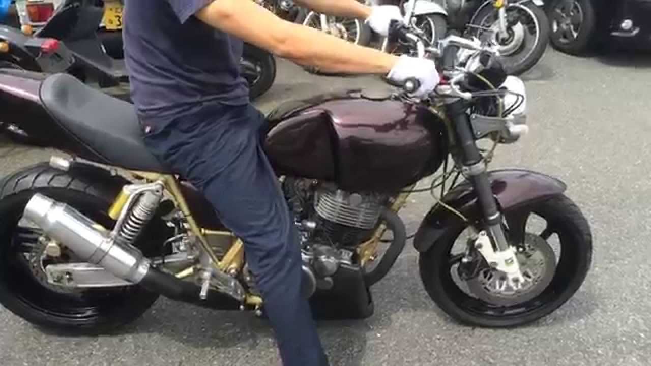 SR400 フルカスタム 足回り強化 500ｃｃ ボアアップ エンジン サウンド 始動動画