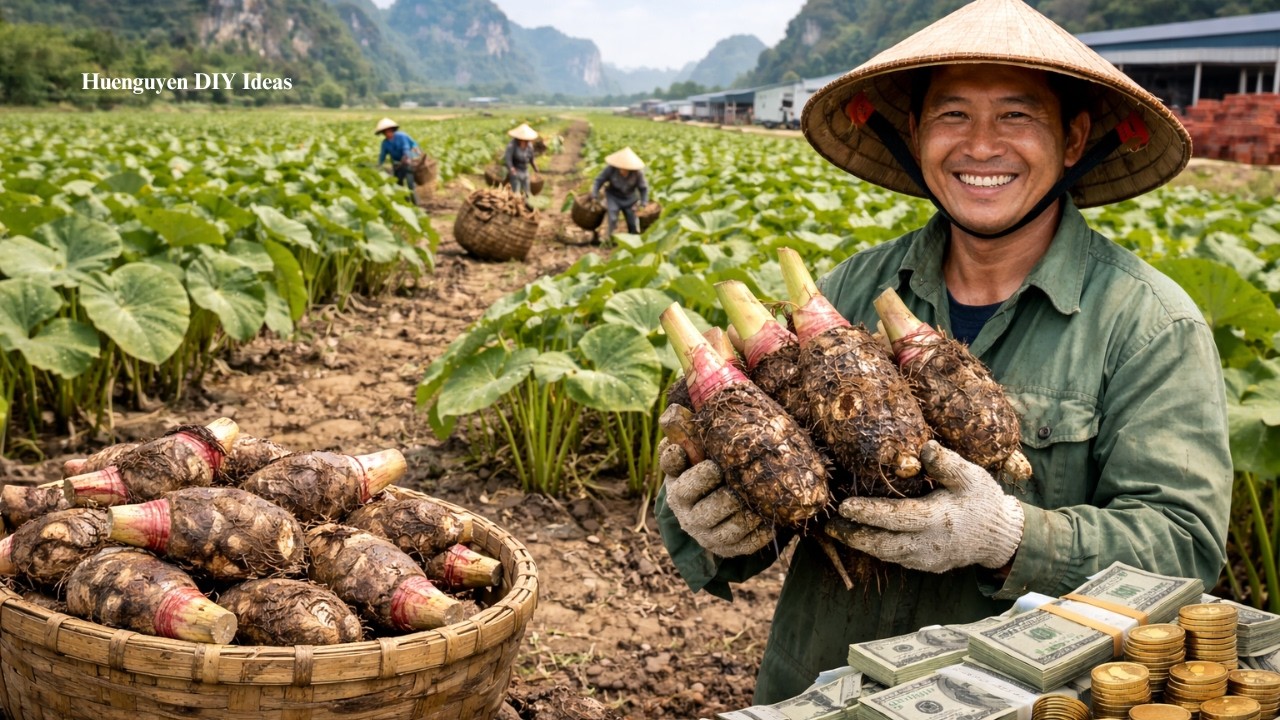 Inside a taro farm in Vietnam, which generates millions of dollars in sales each year.
