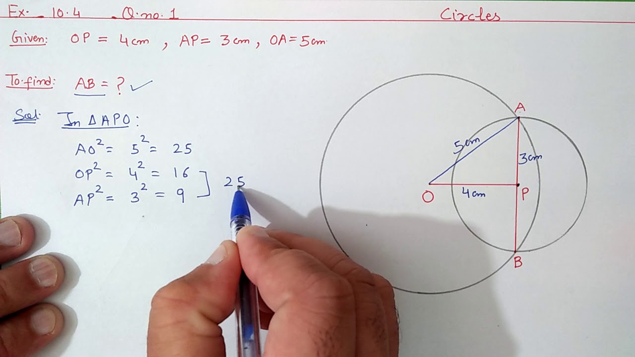 Chapter:10 Ex.10.4 (Q.1) Circles | Ncert Maths Class 9 | Cbse.