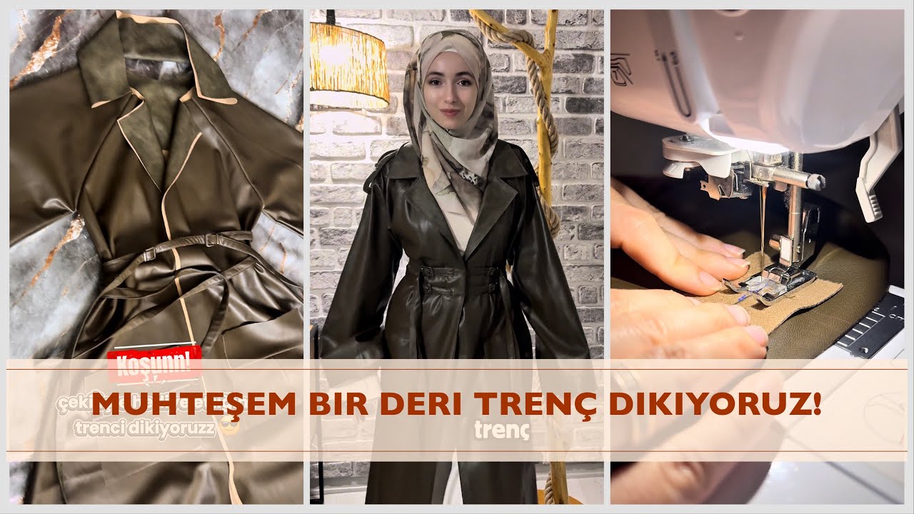 Muhteşem bir DERİ TRENÇ dikiyoruz! 😍🪡🧵