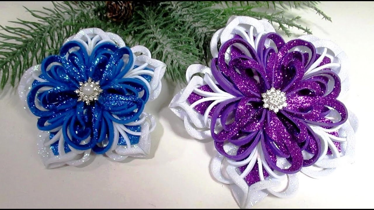НЕВЕРОЯТНО КРАСИВЫЕ СНЕЖИНКИ ИЗ ФОАМИРАНА. НОВОГОДНИЕ ПОДЕЛКИ / Decoración navideña.