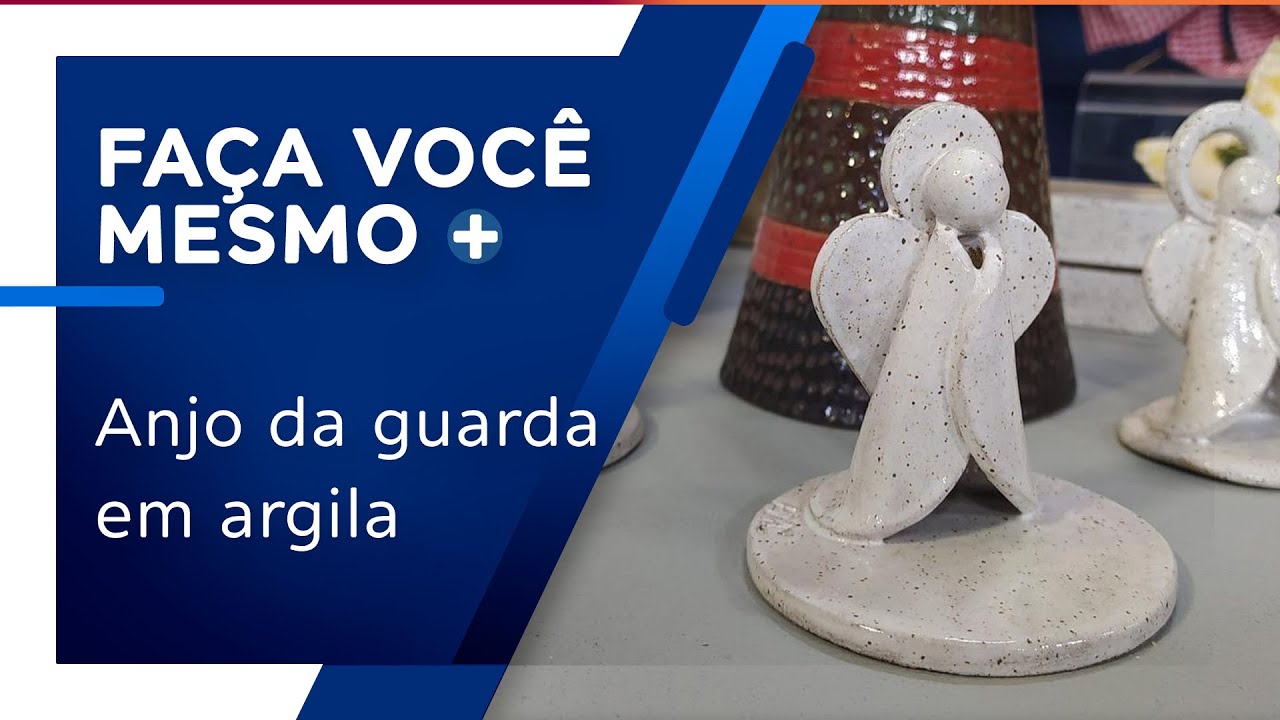 Anjo da guarda em argila por Anne Matos