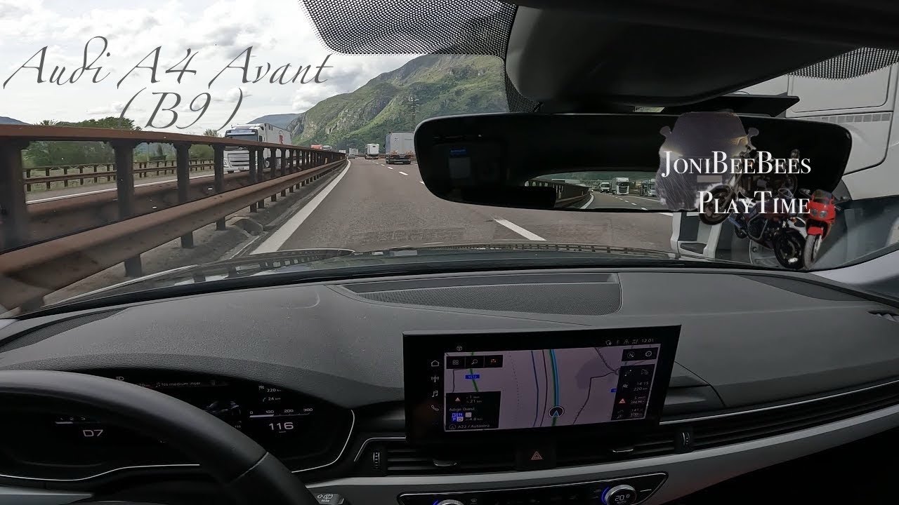 Audi A4 Avant (B9) TDI 35 | Overtaking Trucks on highway