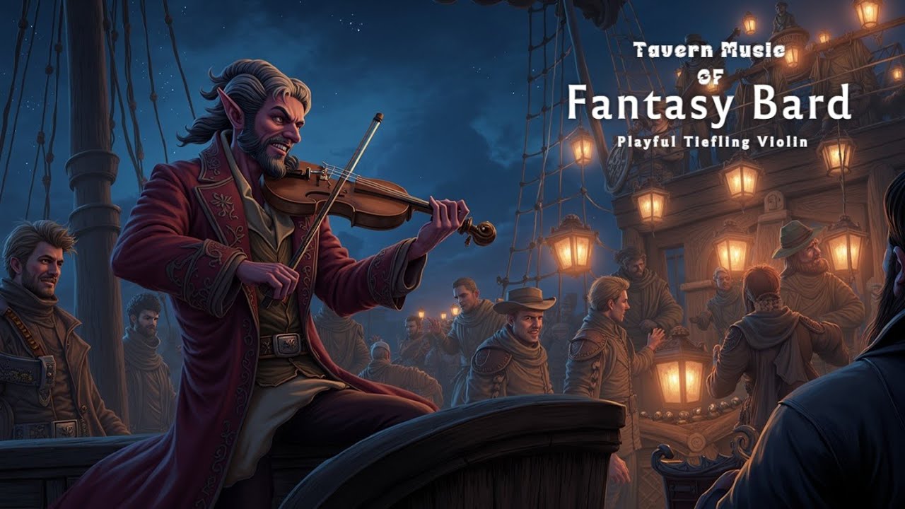 Devilish Fiddle & D&D Tavern Ambience ~ Mischievous Tiefling Bard Music for Fantasy RPG