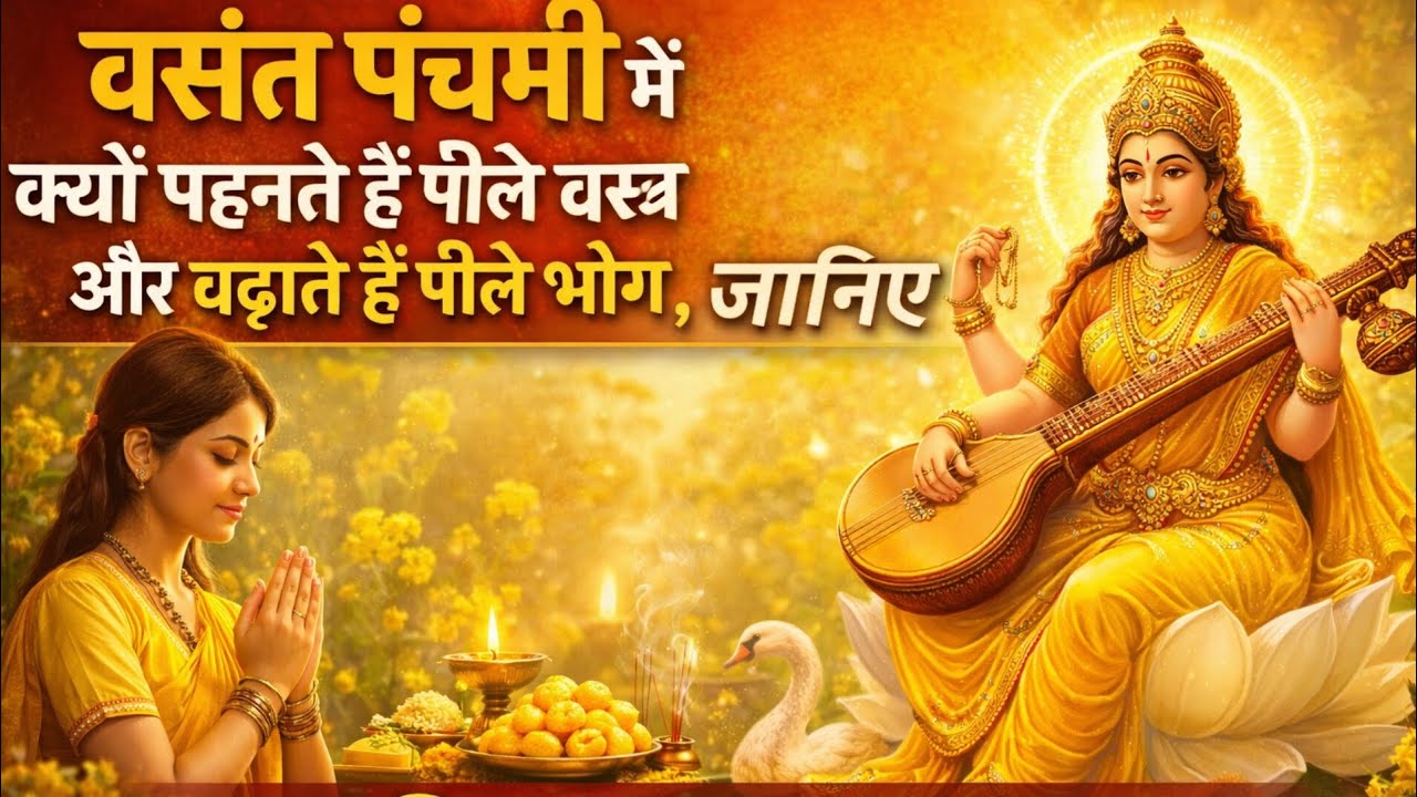 वसंत पंचमी में क्यों पहनते हैं पीले वस्त्र और भोग #basantpanchami #saraswati #saraswatipuja