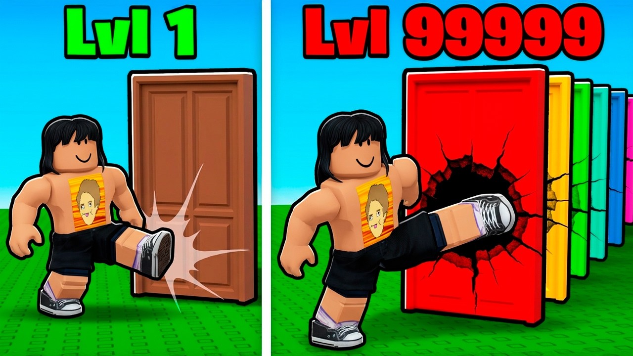 СЛОМАЛ ДВЕРИ ОТ 1 ДО 99999 УРОВНЯ ЧТОБЫ СБЕЖАТЬ ИЗ ТЮРЬМЫ В ROBLOX!😱