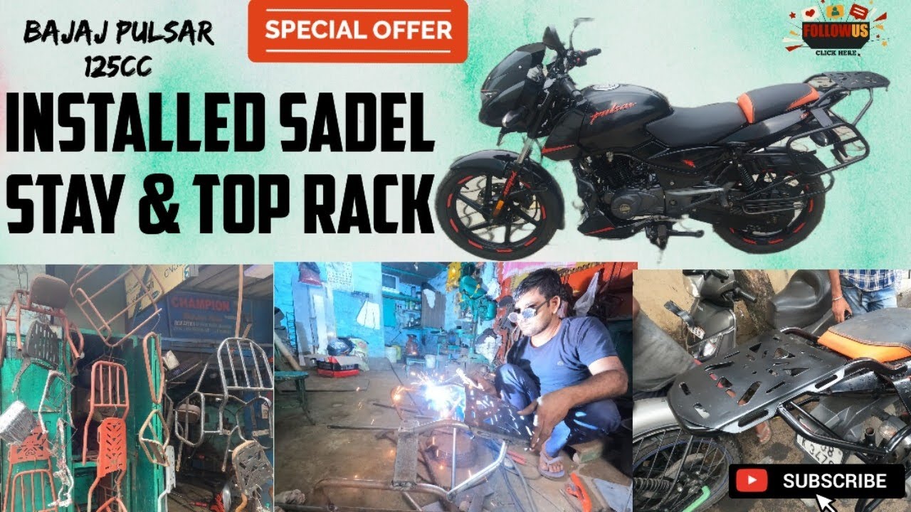 Wellington Bike Modification Market || Toprack & Saddlestay Installed On Bajaj Pulsar 125cc