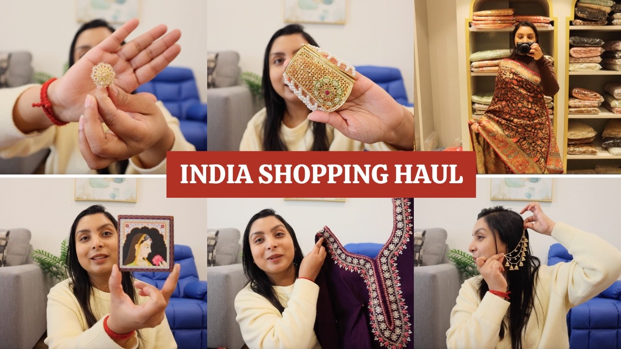 India Shopping Haul - Gold & Diamond Jewellery | Ethnic Wear | Mandir Decor & Kitchen Ware