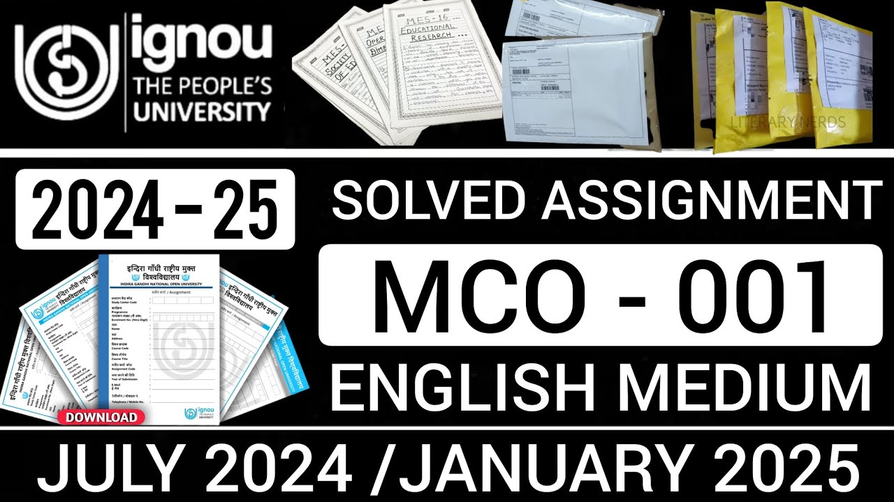 MCO 01 SOLVED ASSIGNMENT 2024-25 IN ENGLISH | MCO 01 SOLVED ASSIGNMENT 2025 | MCO 01