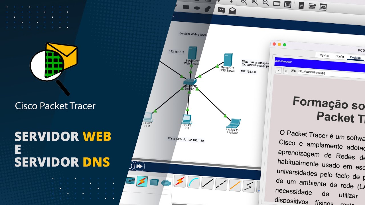 Cisco Packet Tracer - Servidor Web e Servidor DNS