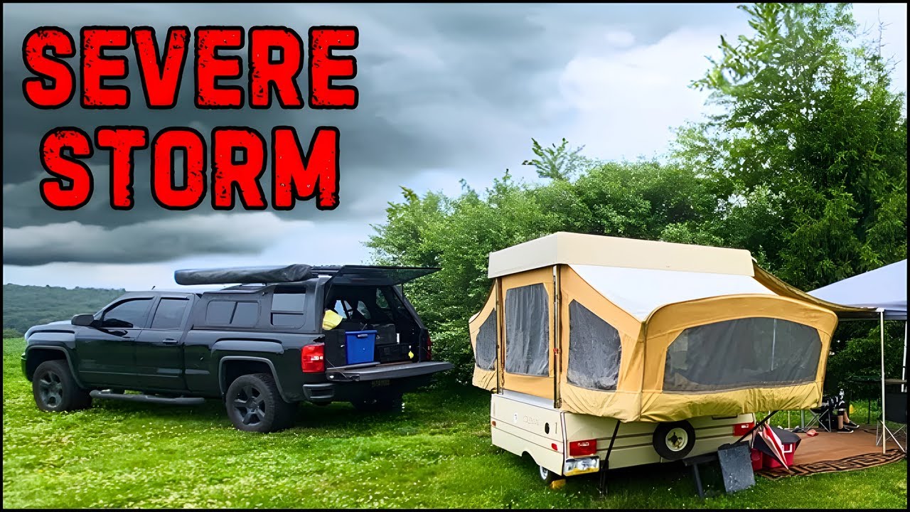 HEAVY RAIN | Pop-Up Camper and Canopy in DANGER