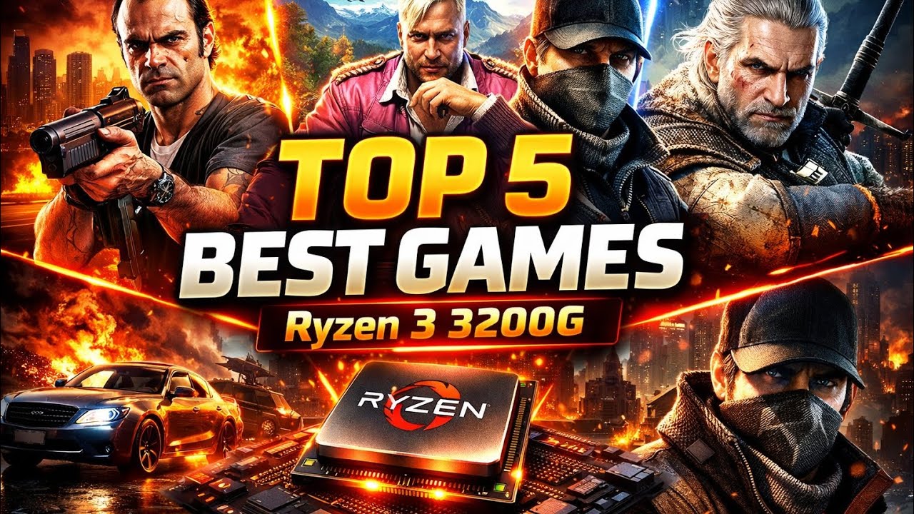 Top 5 Best Games for Ryzen 3 3200G | No Graphics Card Needed 🔥