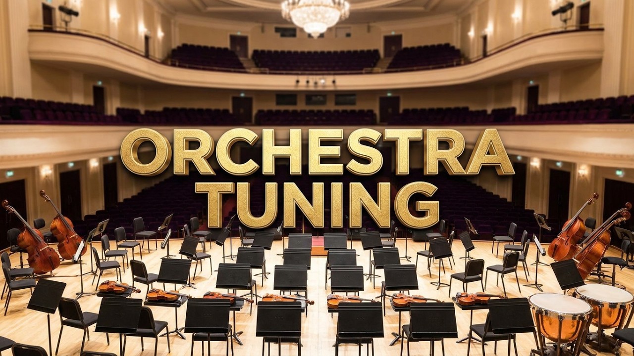 Orchestra tuning up