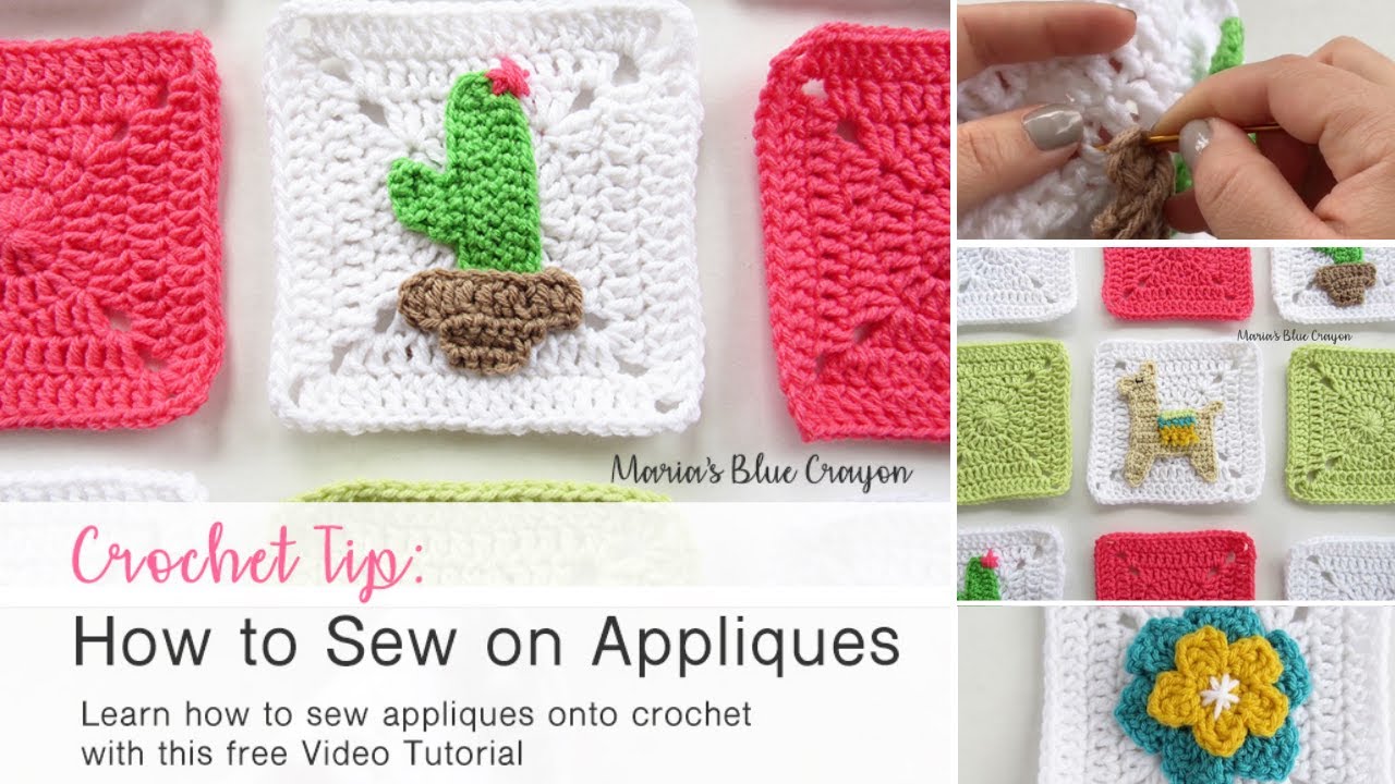 How to Sew An Applique onto Crochet