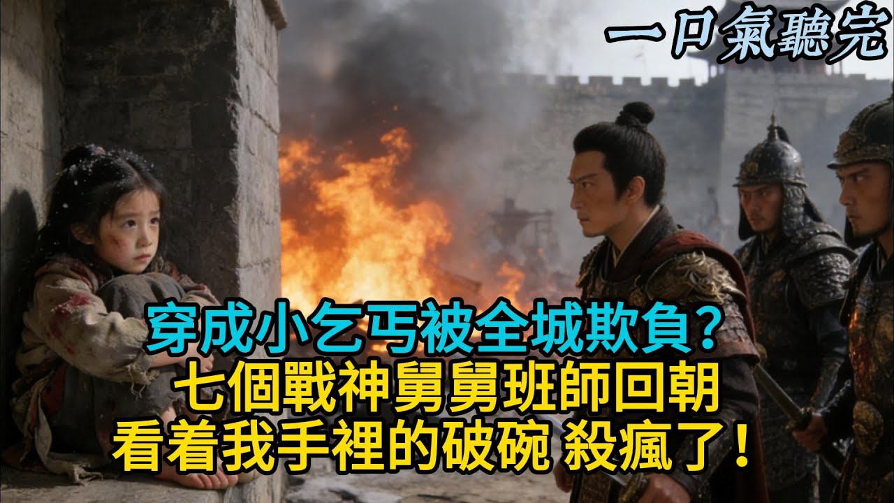 【完結小說】穿成小乞丐被全城欺負？七個戰神舅舅班師回朝，看著我手裡的破碗，殺瘋了！#有聲書 #穿越 #小說 #萌娃 #爽文