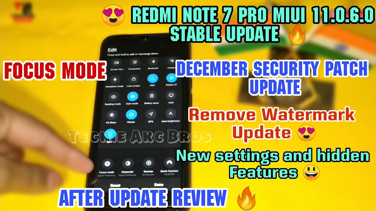 Redmi Note 7 Pro MIUI 11.0.6.0 update, Hidden Features, use Focus Mode , Remove watermark
