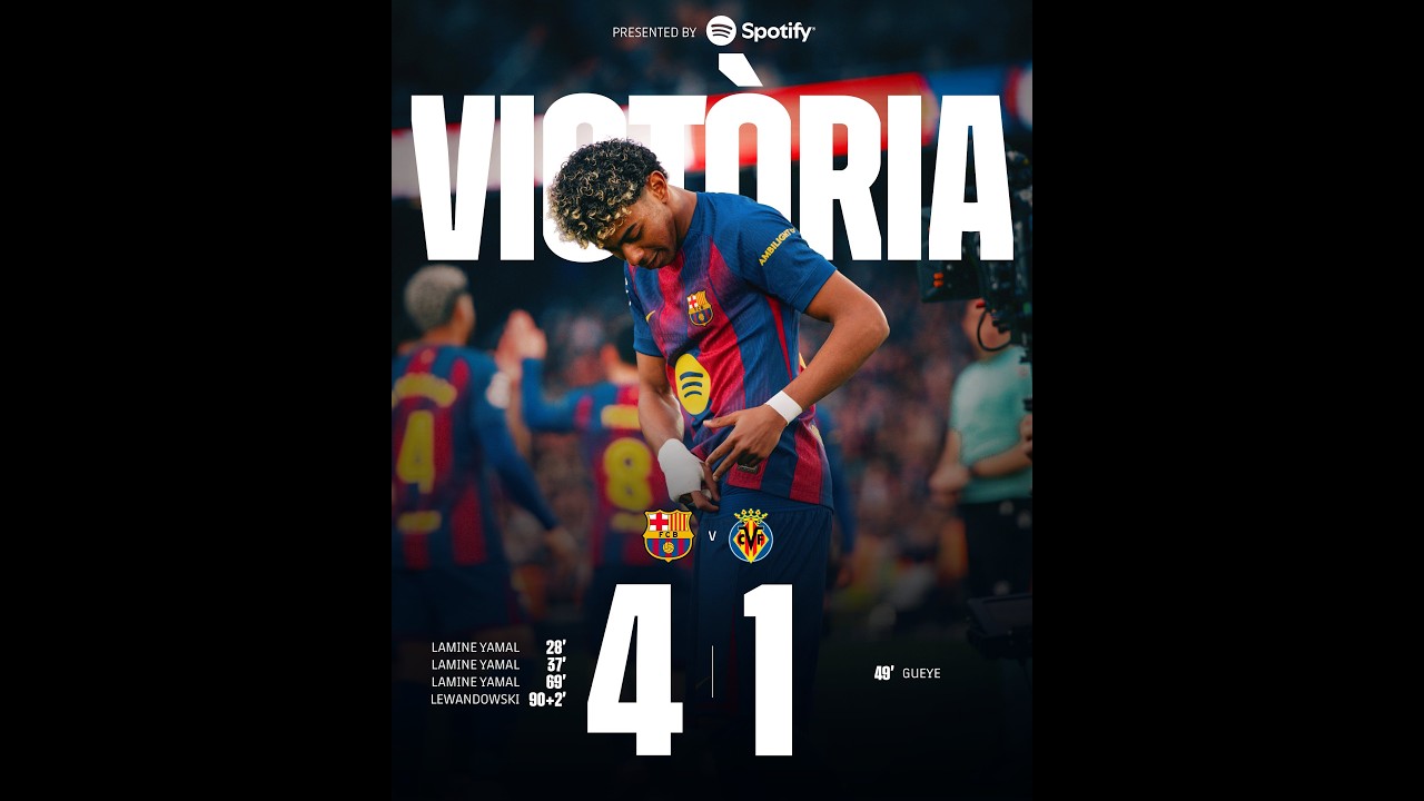 26 Jornada: FC Barcelona 4 vs Villarreal C. F. 1 Buena Victoria Para Soñar Con La Remontada