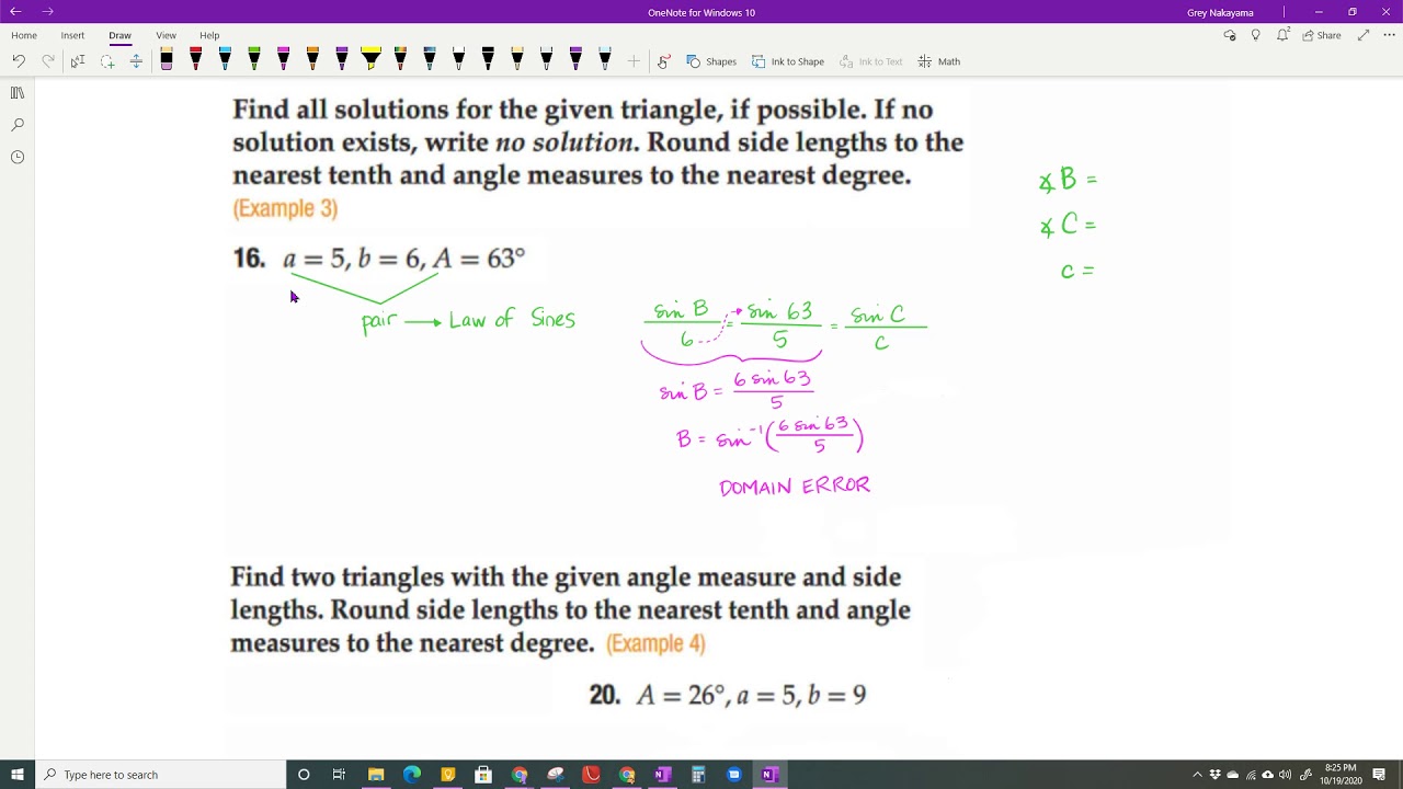 4 7a The Law of Sines and the Law of Cosines
