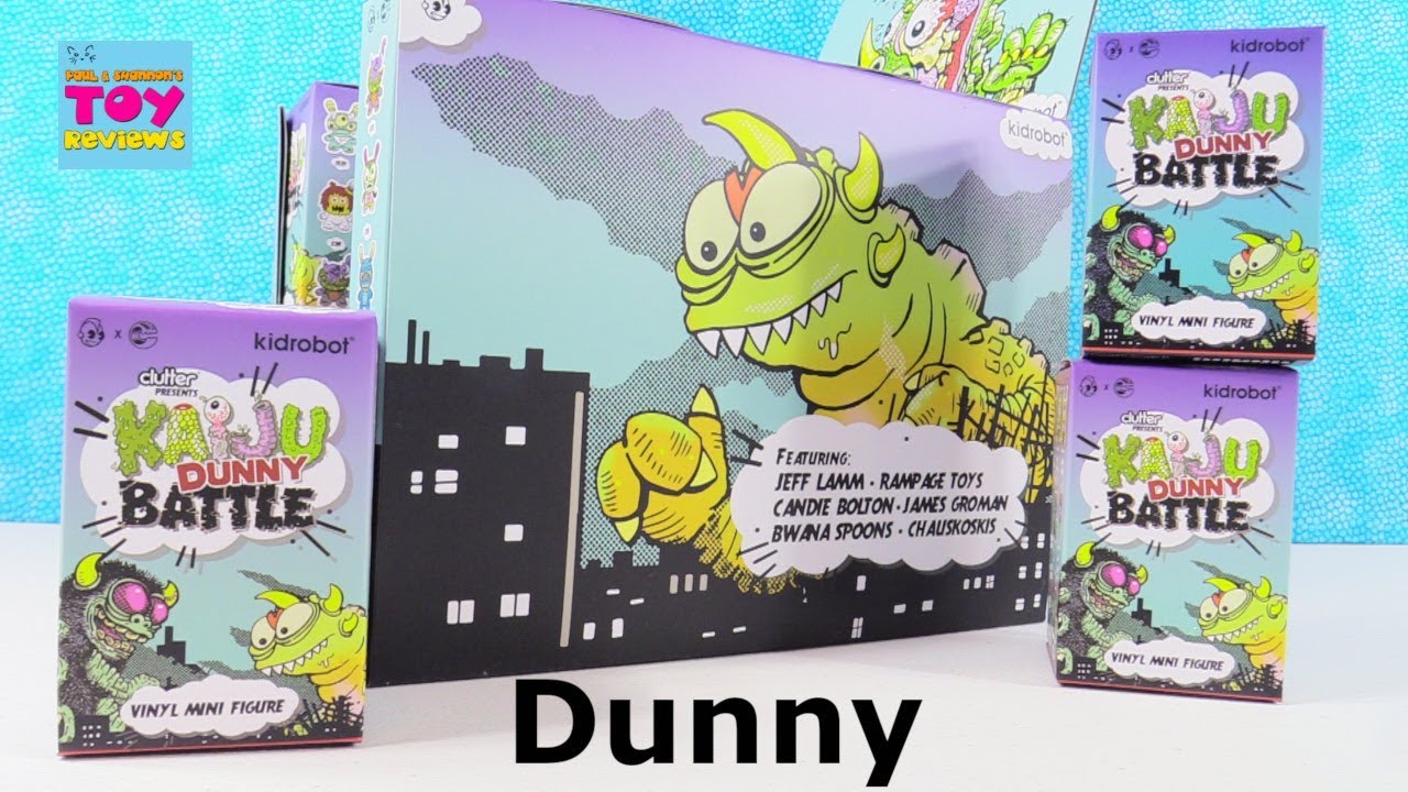 Kaiju Dunny Battle Kidrobot Vinyl Mini Figure Series Unboxing Review | PSToyReviews