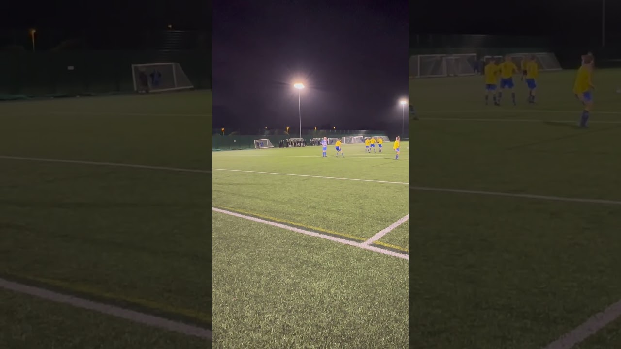 Newton versus Maghull Marcus Stewart heads home