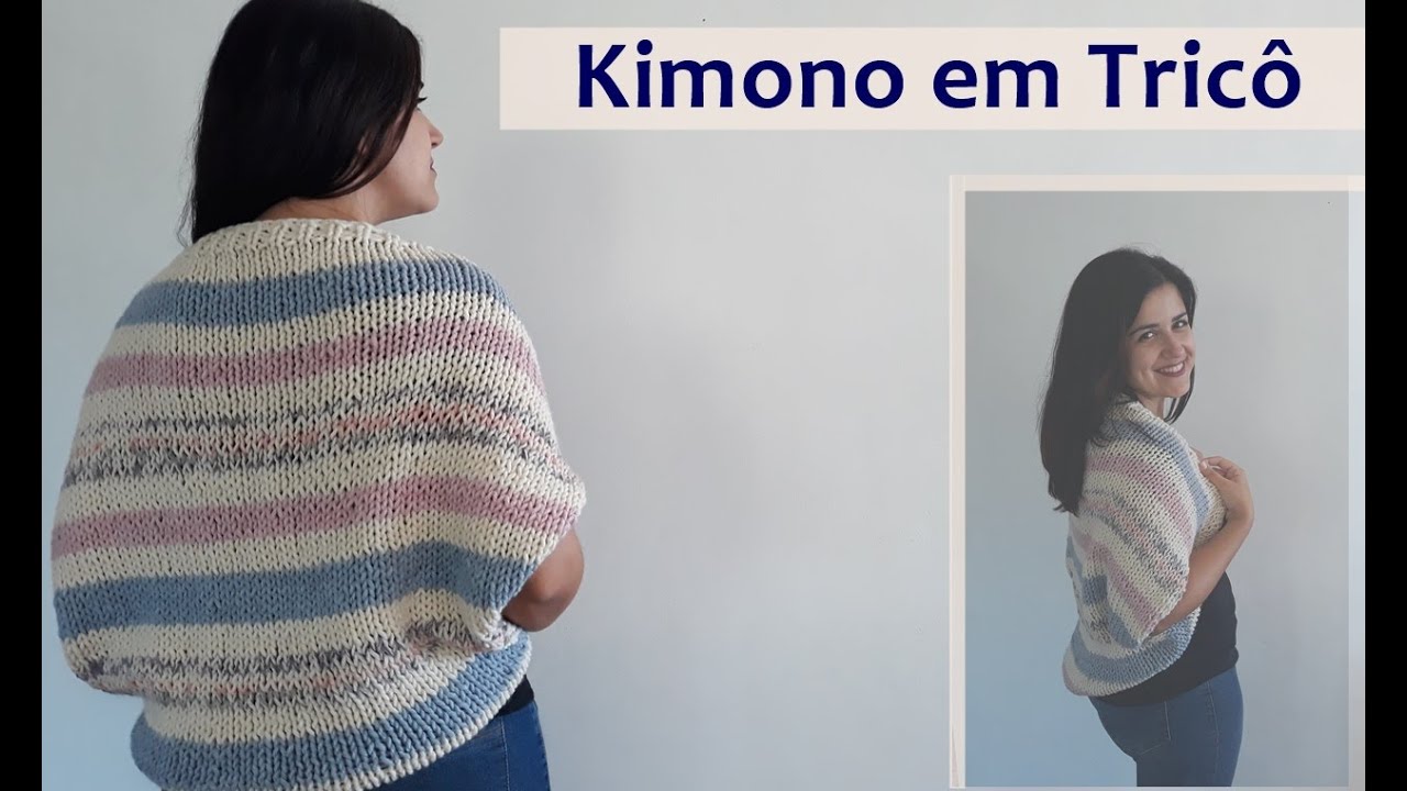 KIMONO FÁCIL EM TRICÔ