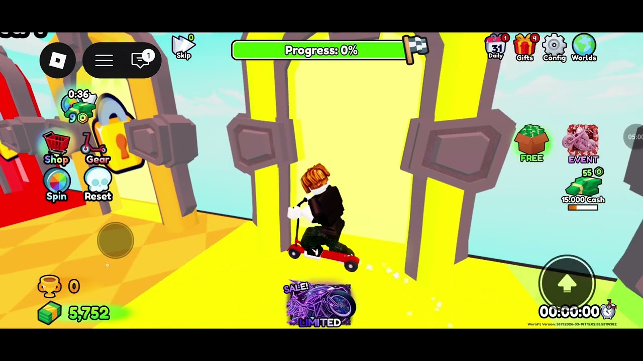 Obby but you're on a scooter (ignore the song that i listen)