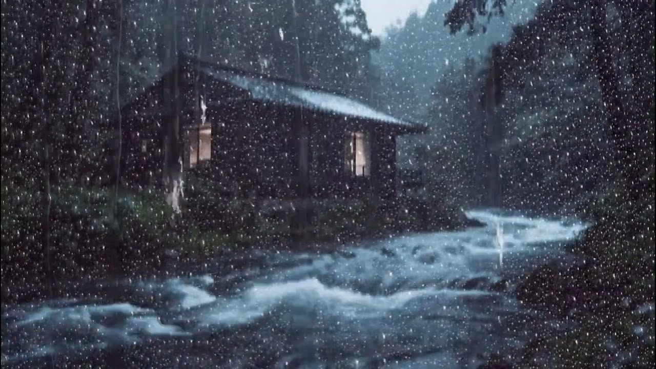ASMR CALMING | The sound of thunder and rain calms the soul
