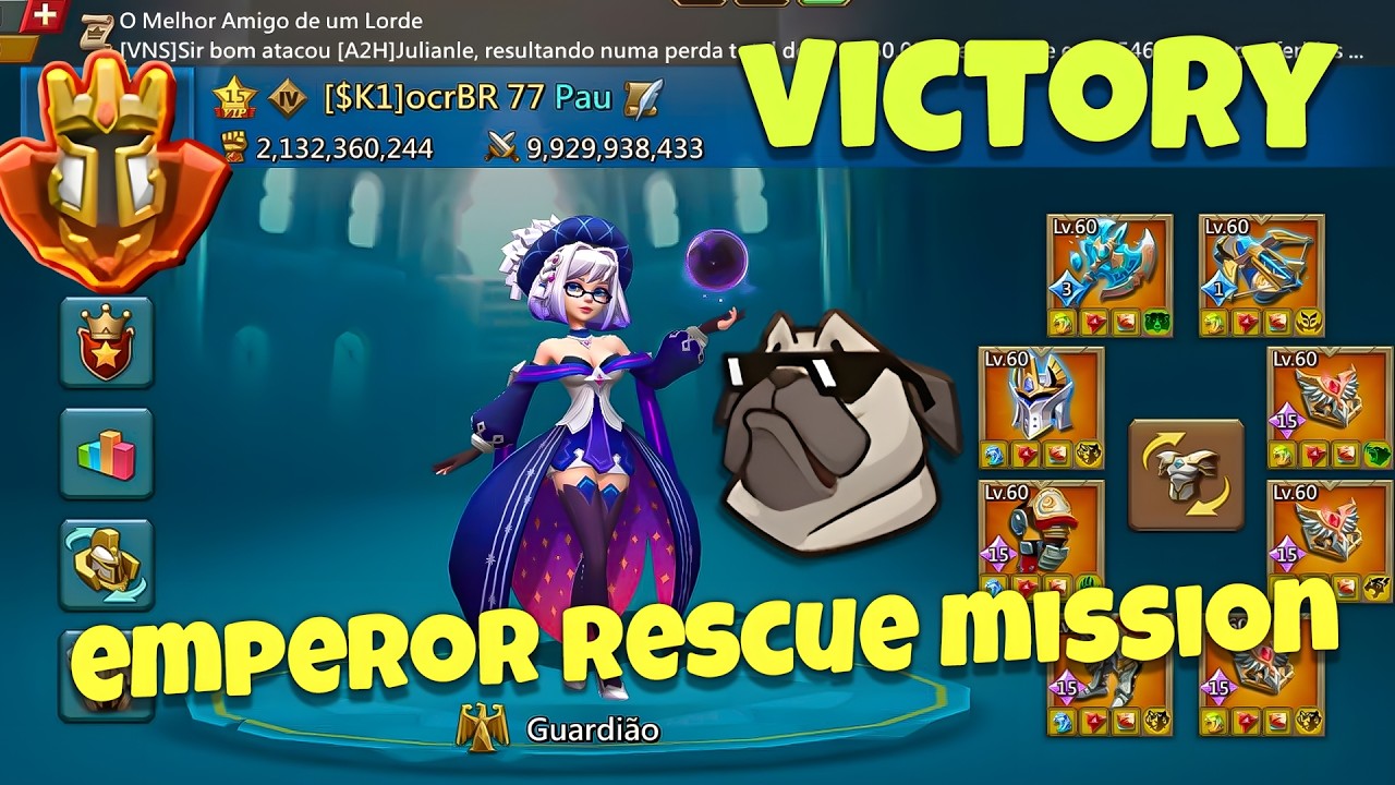 Lords Mobile - ocrBR Emperor rescue mission successful! How was possible this crazy burn?