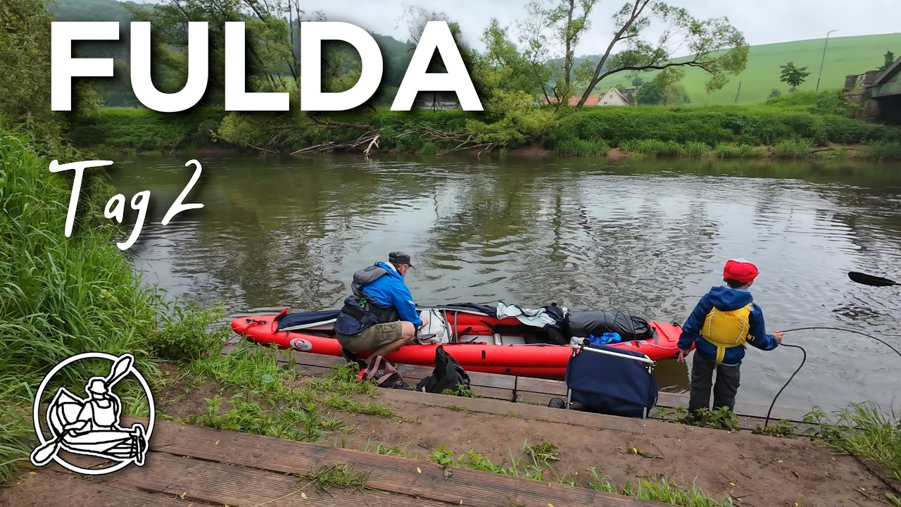 Kanutour Fulda - Tag 2 von Rimbach bis Bad Hersfeld (Zelgear Spark 450 Härtetest)