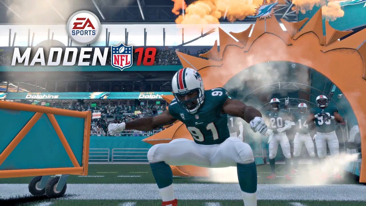 Madden 18 Patriots vs Dolphins Геймплей (Hard Rock Stadium) Полная игра